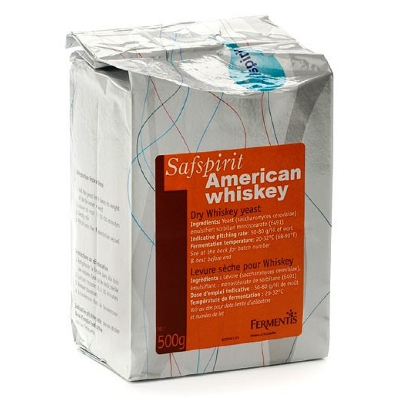 Дрожжи Спиртовые SAFSPIRIT American Whiskey 0,5 кг × 20 шт