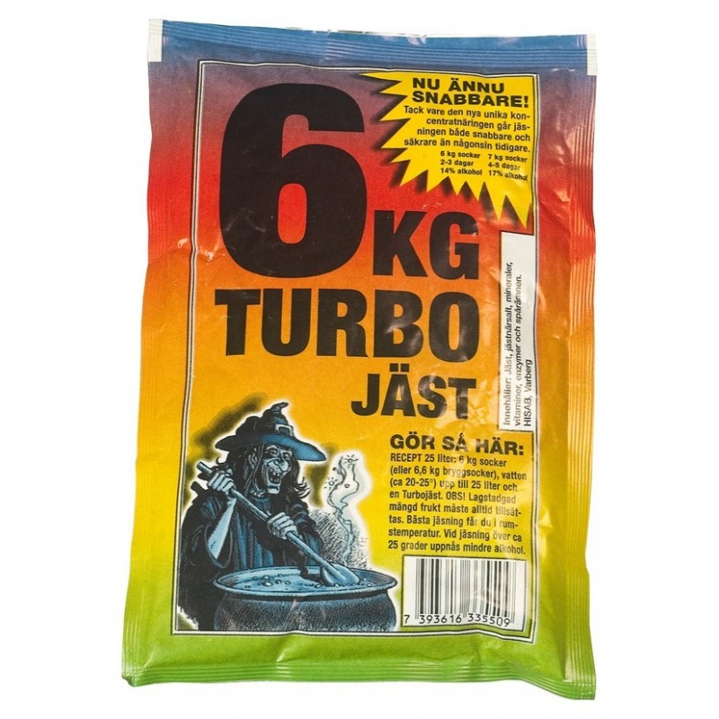 Дрожжи спиртовые сухие Turbo 6KG JAST (135 грамм)