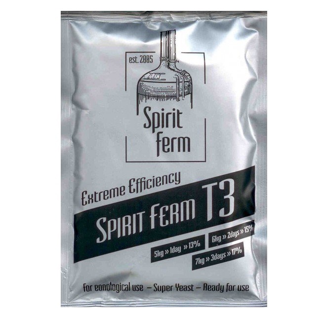 Дрожжи спиртовые сухие  Spirit ferm T3 (125 грамм)